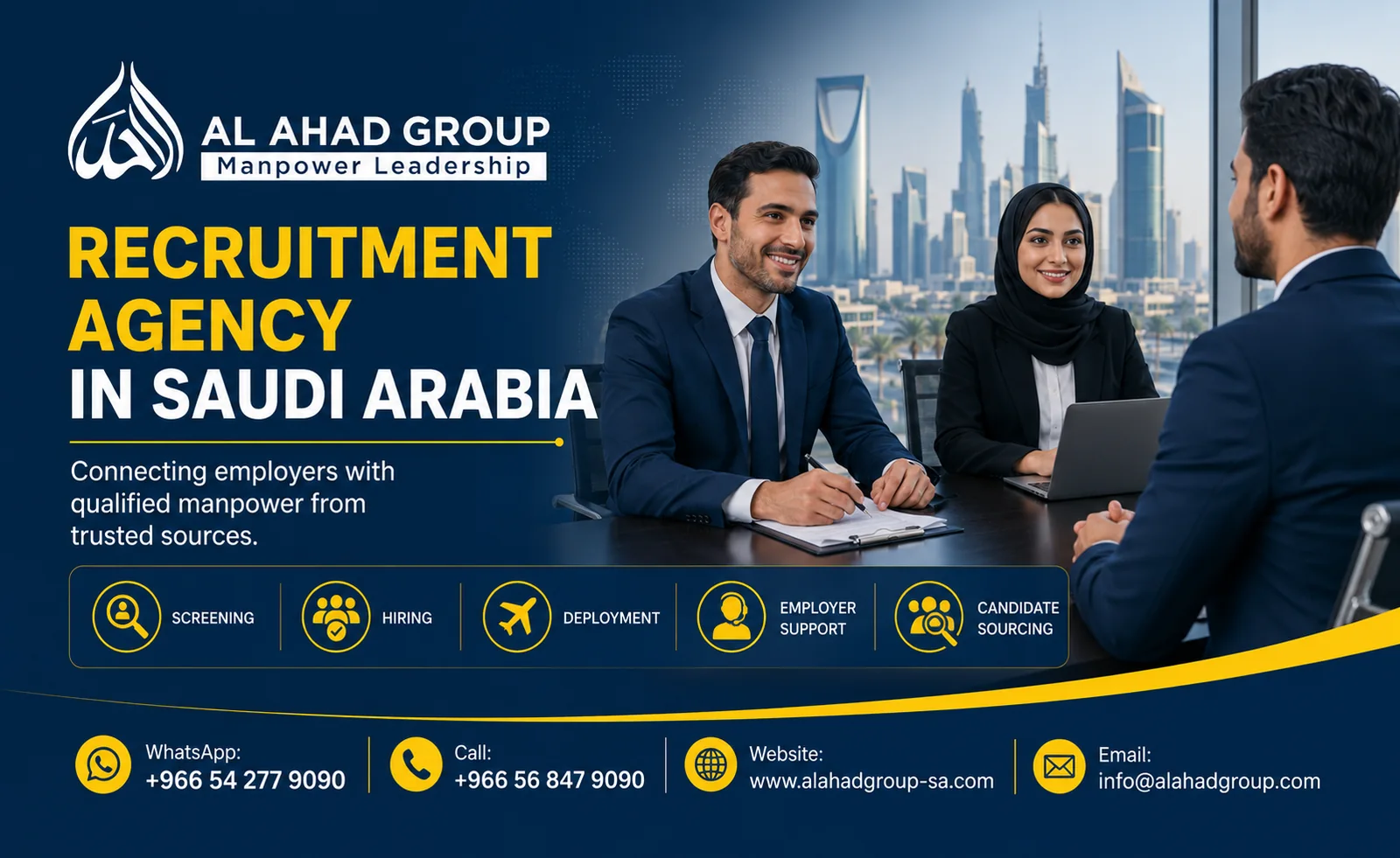 AL AHAD GROUP agriculture and facility staffing team supporting date farms, packing operations, cold stores, visitor facilities and commercial properties in Al Hofuf